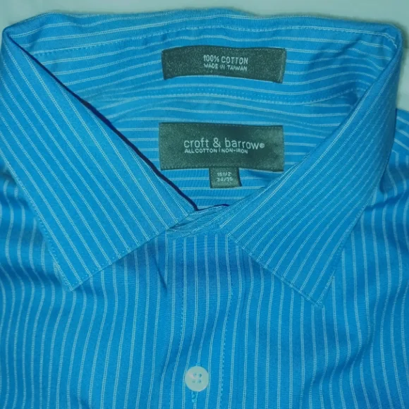 Croft&Barrow Cotton Striped Button-Down Shirt - Picture 4 of 8